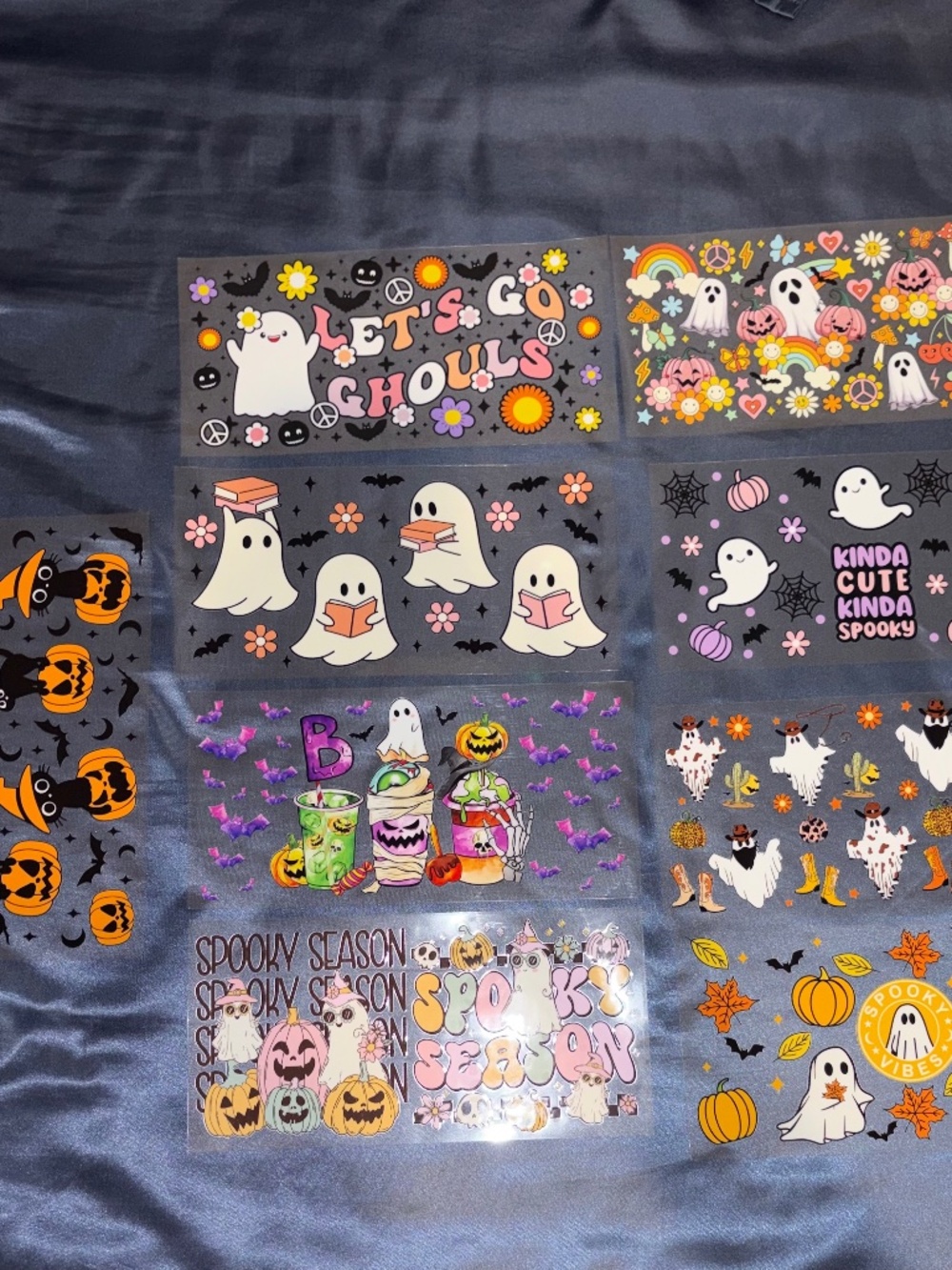 NWOT UV DTF Cup Wraps - 9 Sheets Halloween Uvdtf Decals for 16 oz Cup Waterproof